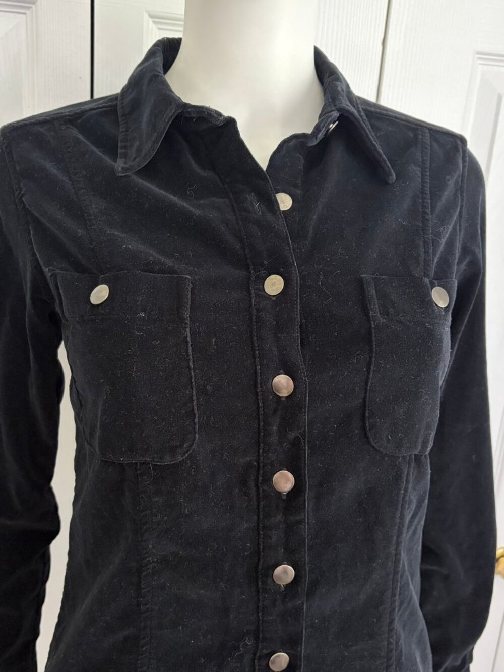 Eddie Bauer retro black size S/M shirt dress or long coat - Picture 8 of 10